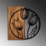 Wallity Tulips Escultura de Pared en Nogal y Negro